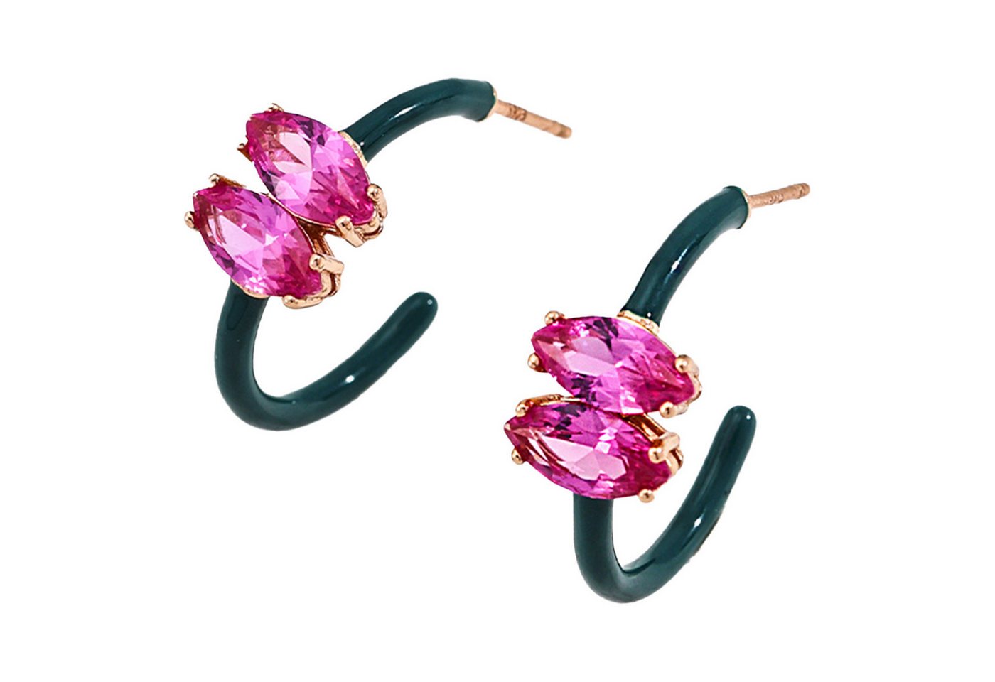 Jumpeak Paar Ohrhänger ohrringe silber 925,ohrringe grün,ohrringe pink,18k ohrringe vergoldet, silber ohrringe damen 925,damen geschenk,liebes geschenk für sie von Jumpeak