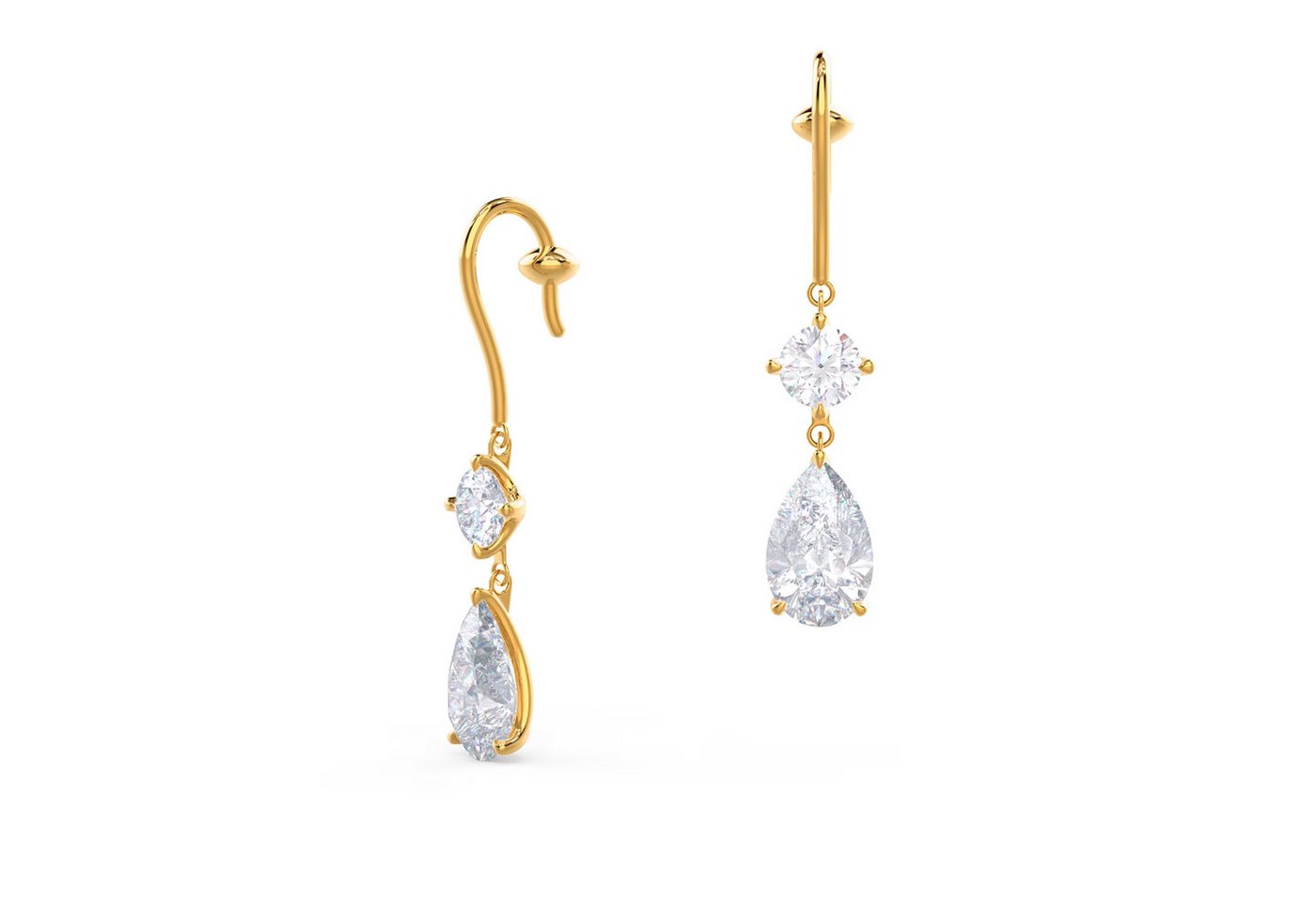 Jumpeak Paar Ohrstecker 1ct+0.25ct,D/E VVS/VS,Ohrstecker Gold,Ohrstecker Damen,Diamantohrringe, Ohrringe Hängend,Konfirmation Geschenk Mädchen,Geschenk für Frau von Jumpeak