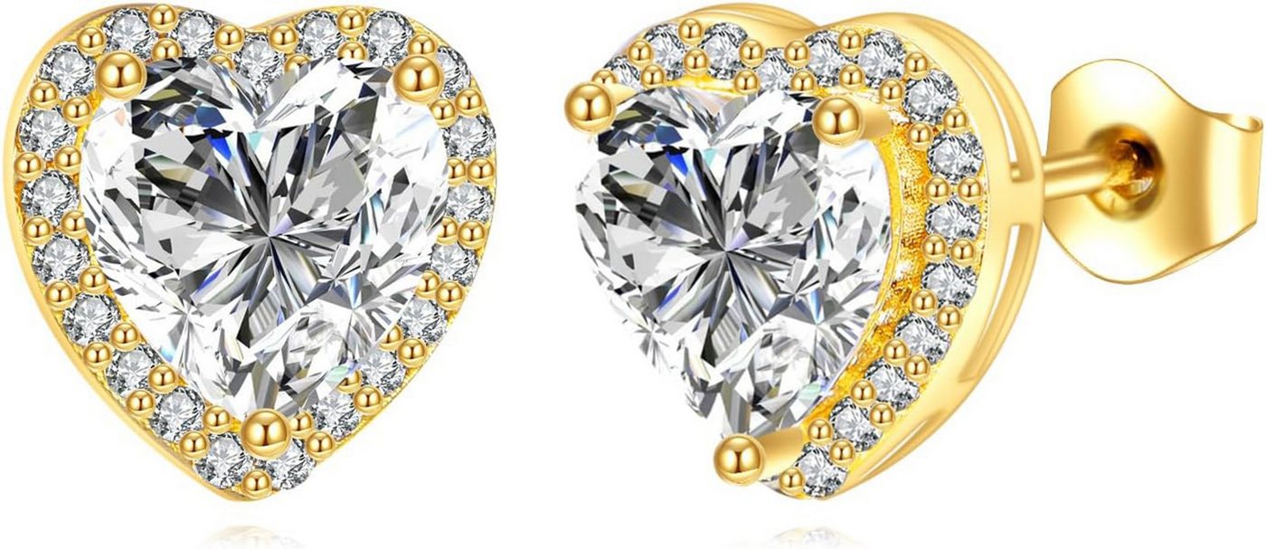 Jumpeak Paar Ohrstecker 1ct E VS1Einzelner Diamant mit 1ct Ohrstecker damen,Diamantohrstecker, 2EX Liebes geschenk für sie,Geschenk ideen für frau,Geschenk schwester von Jumpeak