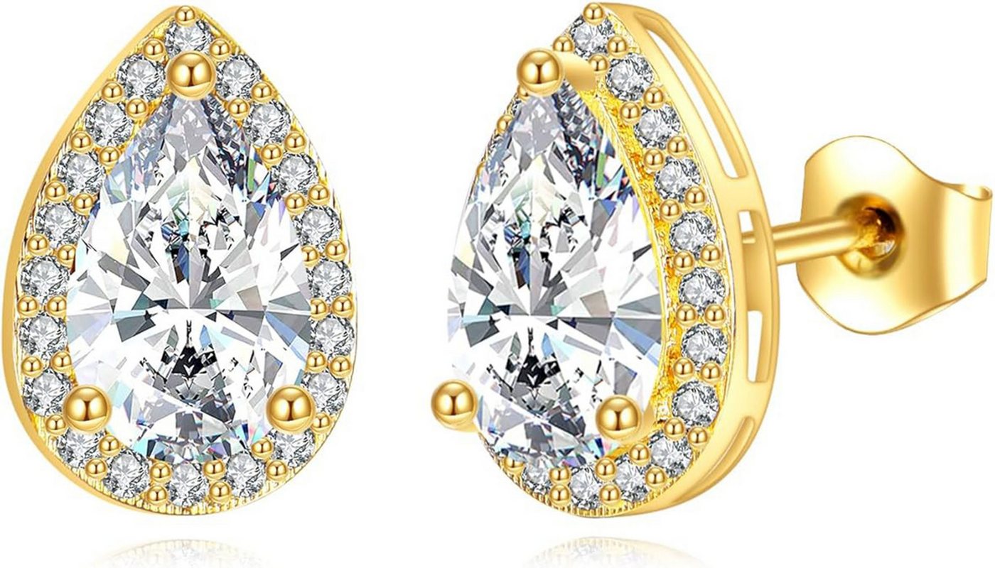 Jumpeak Paar Ohrstecker 1ct E VS1Einzelner Diamant mit 1ct Ohrstecker damen,Diamantohrstecker, 2EX Liebes geschenk für sie,Geschenk ideen für frau,Geschenk schwester von Jumpeak