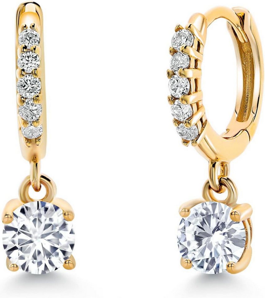 Jumpeak Paar Ohrstecker 585 Gold, 0,5 Karat Diamant im Rundschliff, Damenohrringe, E, VS1, 3EX, IGI-Zertifikat Diamantohrringe für Damen, Geschenk von Jumpeak