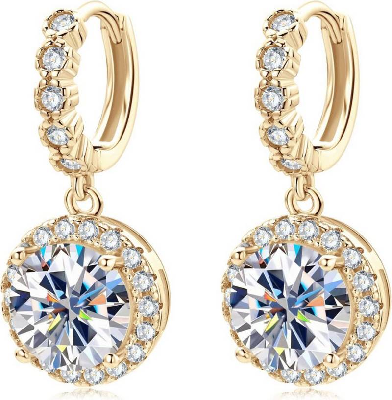Jumpeak Paar Ohrstecker 585 Gold, 1-3 Karat Diamanten im Rundschliff, Damenohrringe, E, VS1, 3EX, IGI-Zertifikat Diamantohrringe für Damen, Geschenk von Jumpeak