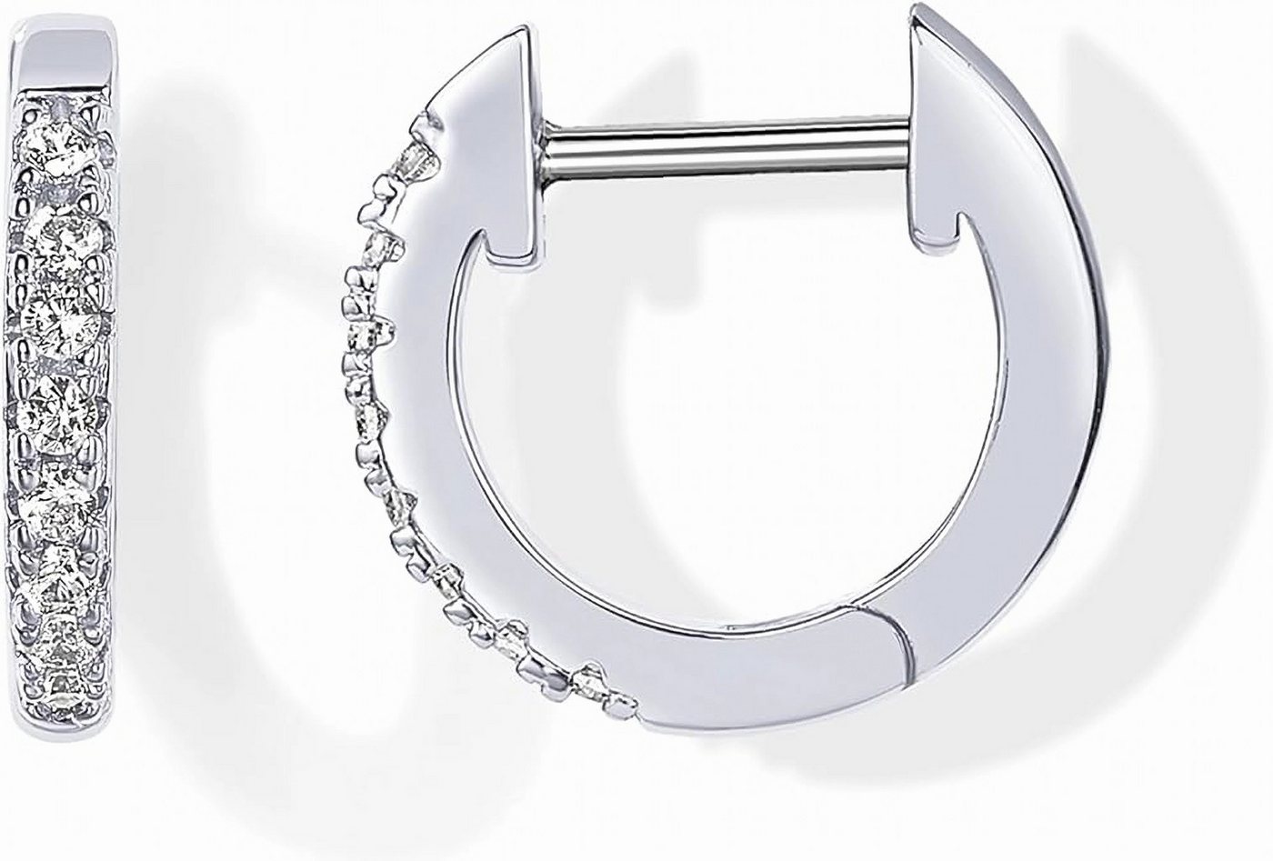 Jumpeak Paar Ohrstecker 585 Gold, Diamanten im Rundschliff, ein Paar Diamantohrringe, Exquisite Ohrringe, Geschenke für Töchter, Mütter oder Geburtstage von Jumpeak