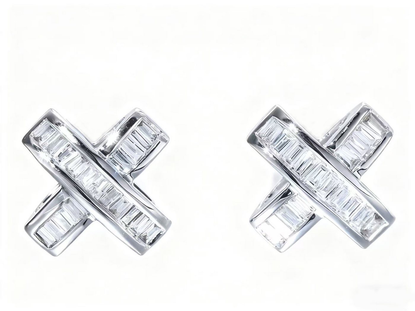 Jumpeak Paar Ohrstecker D/E,VVS/VS,14K Weißgold,Damen-Ohrstecker,im Labor gezüchtete Diamanten, Kommunion geschenk mädchen,Damen geschenk,Geschenk tochter von Jumpeak