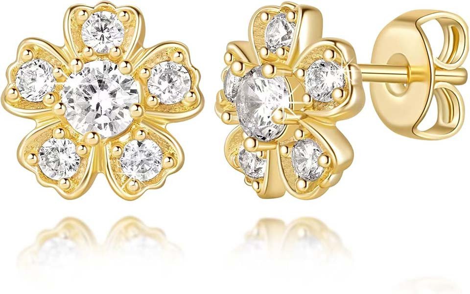 Jumpeak Paar Ohrstecker DE VSS/VS,Ohrstecker damen,Ohrstecker mädchen,Diamond, Liebes geschenk für sie,Geschenk ideen für frau,Geschenk schwester von Jumpeak