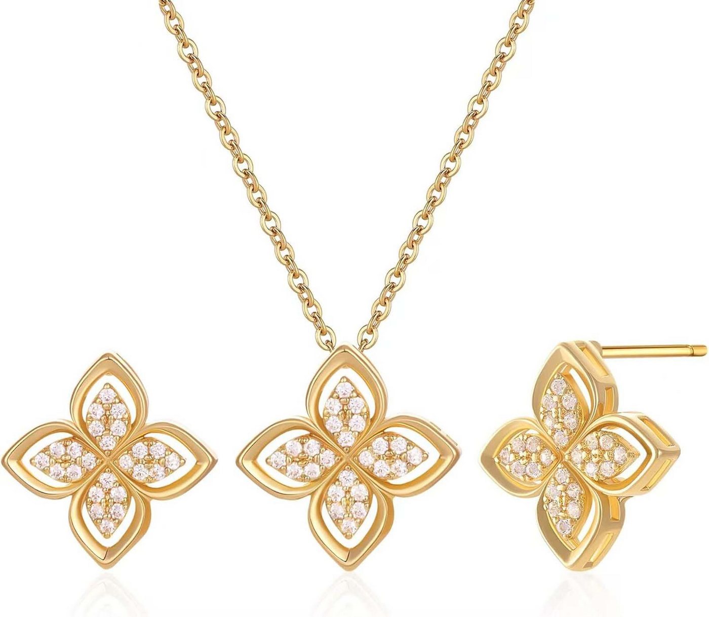 Jumpeak Paar Ohrstecker DE VSS/VS,Ohrstecker damen,Ohrstecker mädchen,ohrstecker gold, Liebes geschenk für sie,Geschenk ideen für frau,Geschenk schwester von Jumpeak