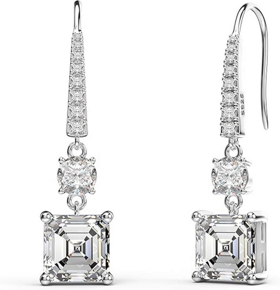 Jumpeak Paar Ohrstecker Einzel1ct D VS1 2EX Ohrstecker damen,Ohrstecker mädchen,Diamond, Liebes geschenk für sie,Geschenk ideen für frau,Geschenk schwester von Jumpeak