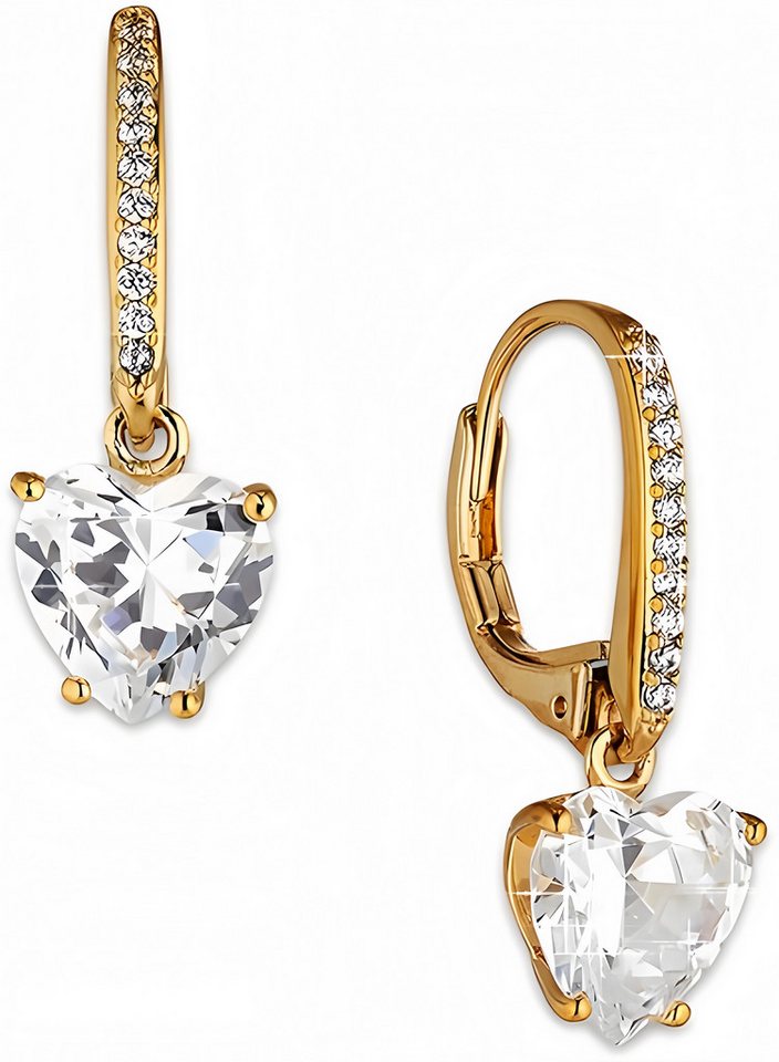 Jumpeak Paar Ohrstecker Herzförmiger Schliff, im Labor gezüchteter Diamant, Damenohrringe, 14karätige Weißgold-Diamantohrringe, inklusive edler Geschenkbox. von Jumpeak