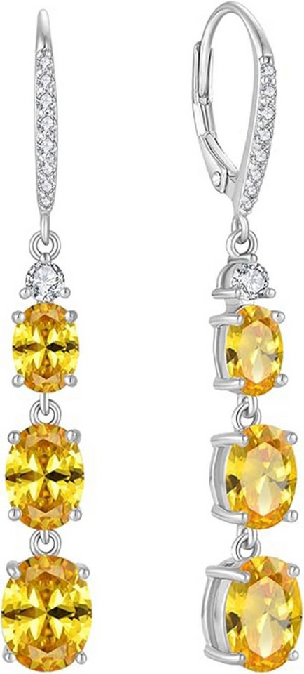 Jumpeak Paar Ohrstecker Kultivierte Rubin/Saphir-/Smaragd-Ohrstecker,Diamant-Ohrstecker, Geburtsstein-Ohrringe,Ohrstecker,Ohrringe hängend,Schwester Geschenk von Jumpeak