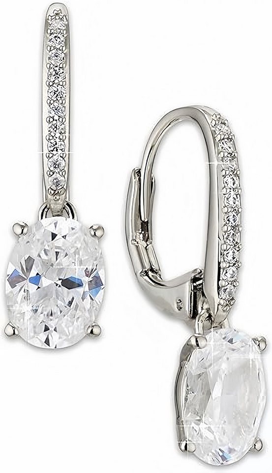 Jumpeak Paar Ohrstecker Oval geschliffener, im Labor gezüchteter Diamant, Damenohrringe, 14karätige Weißgold-Diamantohrringe, inklusive edler Geschenkbox. von Jumpeak