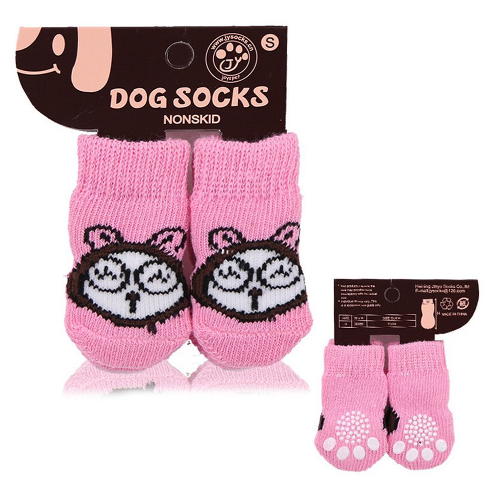 Jumpeak Schutzsocken Hunde Socken Antirutsch,Neujahrs-Pet-Socken,Katzenartikel,süße Muster, Hunde-Socken draußen,Elch- & Nikolaus-Motive, alljährig geeignet von Jumpeak