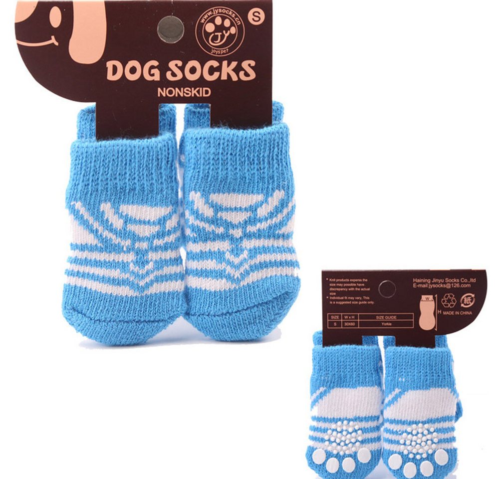 Jumpeak Schutzsocken Hunde Socken Antirutsch,Neujahrs-Pet-Socken,Katzenartikel,süße Muster, Hunde-Socken draußen,Elch- & Nikolaus-Motive, alljährig geeignet von Jumpeak