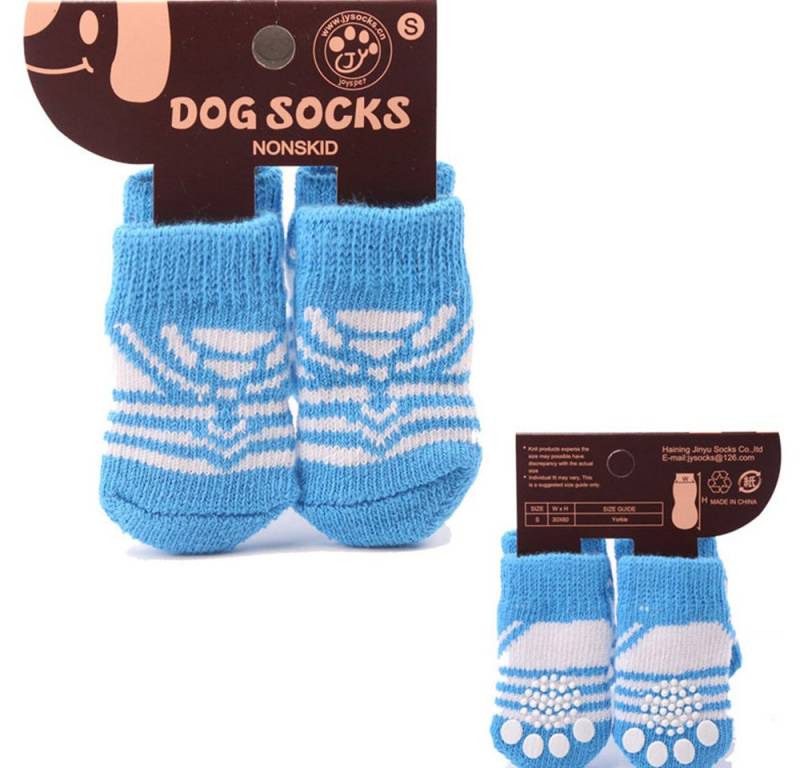 Jumpeak Schutzsocken Hunde Socken Antirutsch,Neujahrs-Pet-Socken,Katzenartikel,süße Muster, Hunde-Socken draußen,Elch- & Nikolaus-Motive, alljährig geeignet von Jumpeak