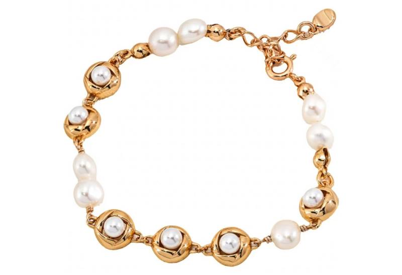 Jumpeak Silberarmband Armband Damen, Süßwasserperlen-Armband, Personalisiertes Armband, Mutter und Tochter Armband, 18K Gold plattiert, Brautjungfer Geschenk von Jumpeak