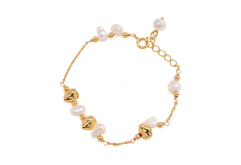 Jumpeak Silberarmband Damenarmband aus Sterlingsilber, Perlenarmband, vergoldetes Armband, 18K Gold plattiert,  Mum's Armband,  Geschenk für Frau von Jumpeak