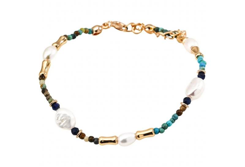 Jumpeak Silberarmband S925 Sterling Silber Naturperlen Lapislazuli Türkis Armband, Geschenk zum Jahrestag Geschenk zur Hochzeit Geschenk zum Geburtstag von Jumpeak