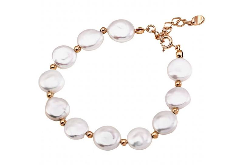 Jumpeak Silberarmband Damen Sterling Silber Armband, Perlenarmband Damen, Natursteinarmband, boho armband damen, 18k vergoldet, erstkommunion geschenk mädchen von Jumpeak