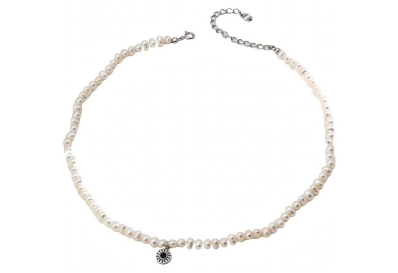 Jumpeak Silberkette Damen Silber Halskette , Perlenkette , Edelstein-Anhänger, Silber Anhänger Halskette, 18KGold plattiert, Damen Liebe Thema Geschenk von Jumpeak