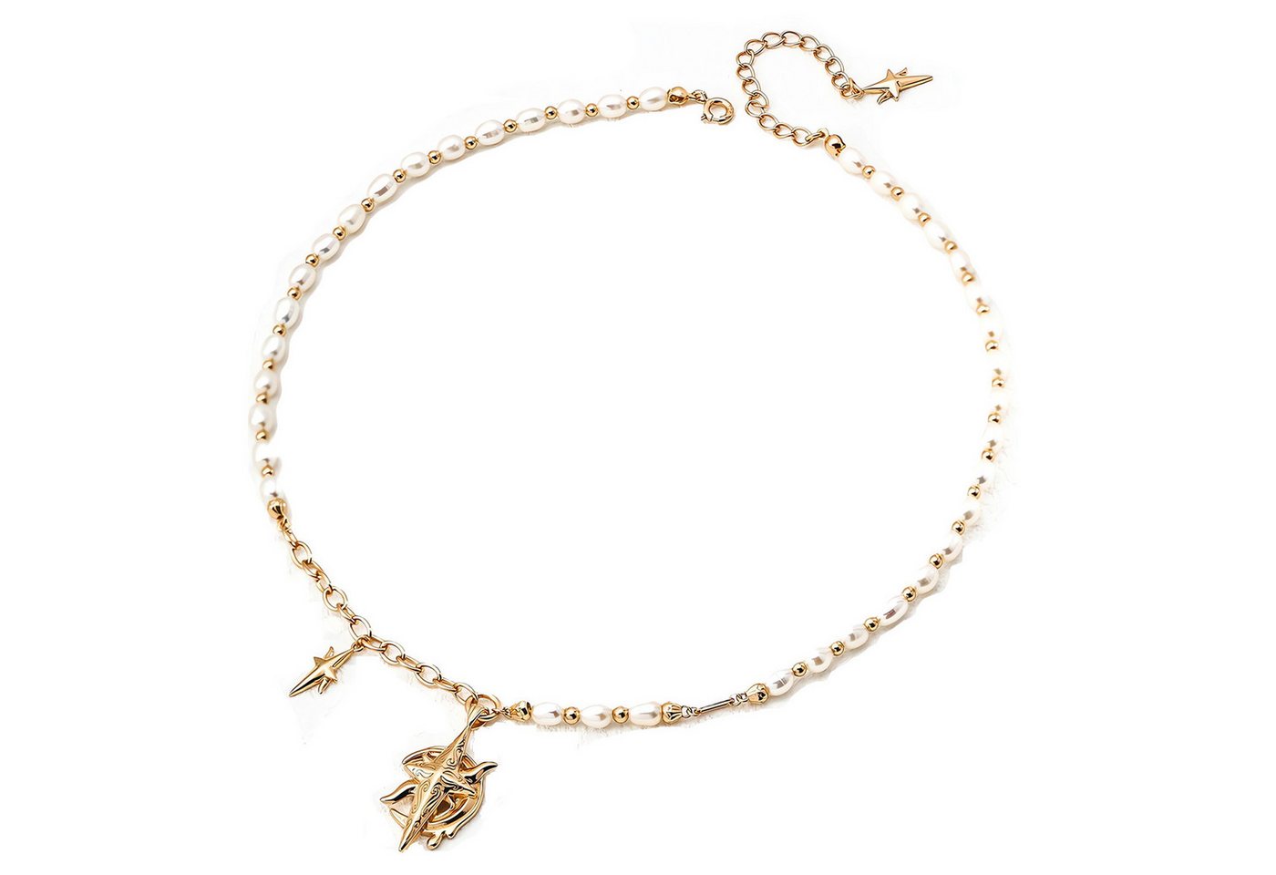 Jumpeak Silberkette Silberkette mit Naturperlen,Stern und Mond Anhänger,925 Silber, Damen-Halskette,Perlenschmuck,Geschenkaustausch,mit Geschenkbox Jumpeak Silberkette Silberkette mit Naturperlen,Stern und Mond Anhänger,925 Silber, Damen-Halskette,Perlenschmuck,Geschenkaustausch,mit Geschenkbox von Jumpeak