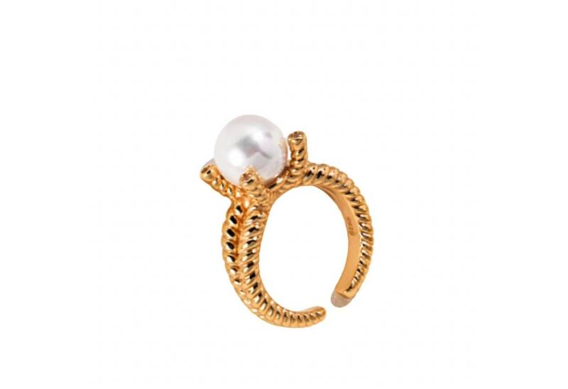 Jumpeak Silberring Damen Ringe Silber Ringe , Edelstein Ringe , Perlen Ringe, Versprechen Ring, 18K Gold plattiert, Konfirmation Mädchen Geschenk von Jumpeak