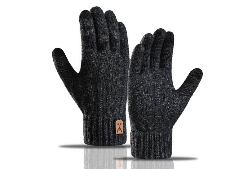 Jumpeak Strickhandschuhe Handschuhe,handschuhe winter,handschuhe herren,Arbeitshandschuhe (Spar-Set, Thermofleece-Futter) fahrradhandschuhe herren,arbeitshandschuhe herren,4 Farben,Kälteschutz von Jumpeak