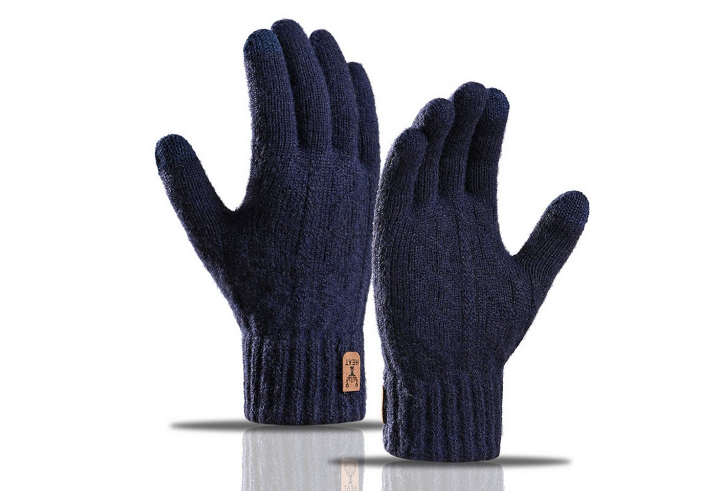 Jumpeak Strickhandschuhe Handschuhe,handschuhe winter,handschuhe herren,Arbeitshandschuhe (Spar-Set, Thermofleece-Futter) fahrradhandschuhe herren,arbeitshandschuhe herren,4 Farben,Kälteschutz von Jumpeak