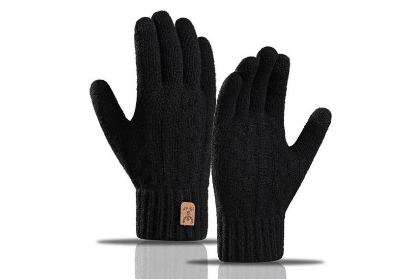 Jumpeak Strickhandschuhe Handschuhe,handschuhe winter,handschuhe herren,Arbeitshandschuhe (Spar-Set, Thermofleece-Futter) fahrradhandschuhe herren,arbeitshandschuhe herren,4 Farben,Kälteschutz von Jumpeak