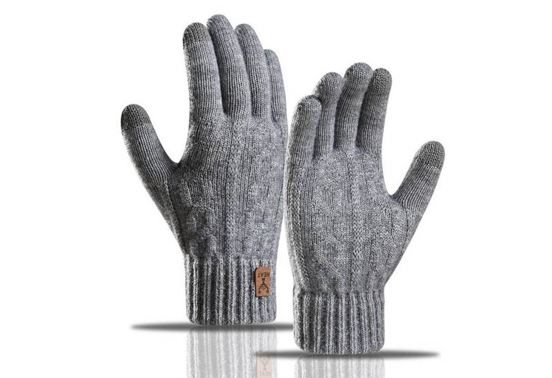 Jumpeak Strickhandschuhe Handschuhe,handschuhe winter,handschuhe herren,Arbeitshandschuhe (Spar-Set, Thermofleece-Futter) fahrradhandschuhe herren,arbeitshandschuhe herren,4 Farben,Kälteschutz von Jumpeak