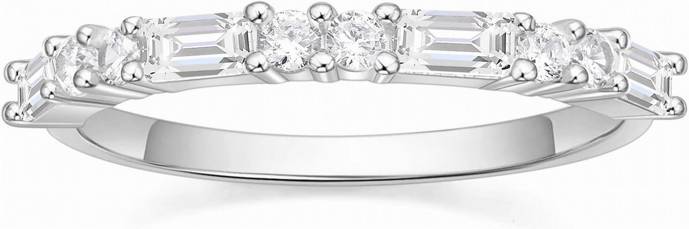 Jumpeak Verlobungsring 585 Gold, rechteckige und runde, schmale, stapelbare Ewigkeitsringe, Kommunion Geschenk,Hochzeitsband,Hochzeitsgeschenk von Jumpeak