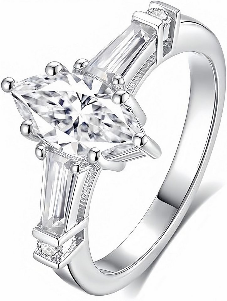 Jumpeak Verlobungsring Diamant im Marquise-Schliff, im Labor gezüchtet.Verlobungsring, 2-Karat-Diamantring, stapelbar, Hochzeitsgeschenk von Jumpeak