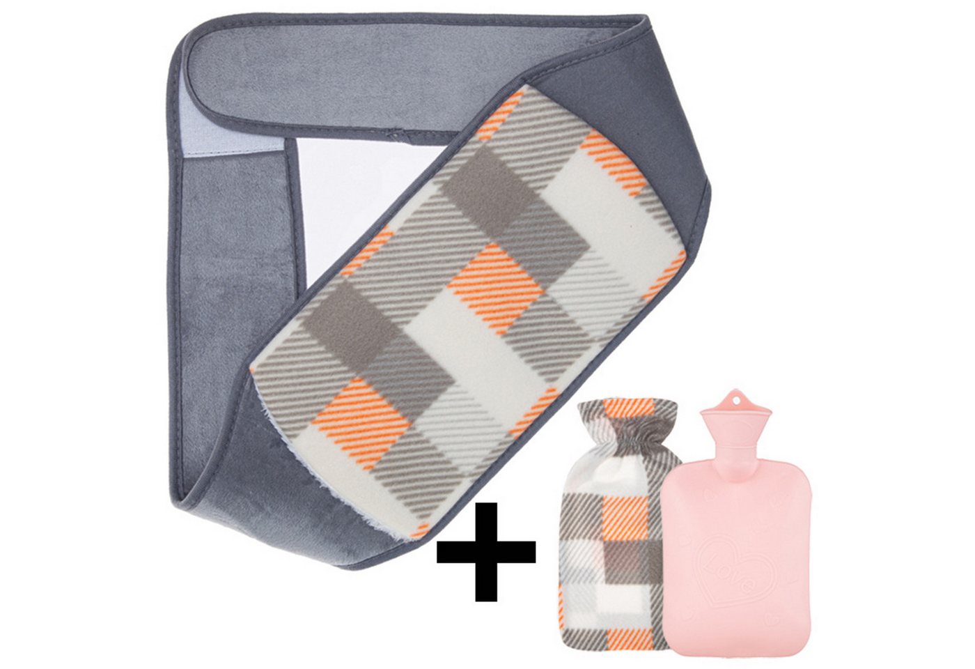 Jumpeak Wärmflasche Wärmflaschen,Wärmflaschengürtel,wärmflasche mit bezug,wärmflasche groß, (Set, 3teiliges Set,Gürtellänge 120 cm,Wärmflaschenlänge 27 cm,Breite 16 cm), wärmflasche tier,wärmflasche kinder,Mehrere Stile,Mehrere Farben von Jumpeak