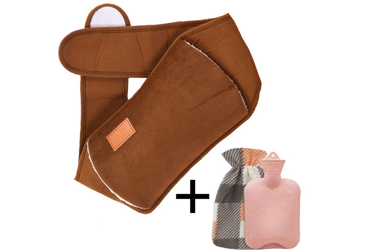 Jumpeak Wärmflasche Wärmflaschen,Wärmflaschengürtel,wärmflasche mit bezug,wärmflasche groß, (Set, 3teiliges Set,Gürtellänge 120 cm,Wärmflaschenlänge 27 cm,Breite 16 cm), wärmflasche tier,wärmflasche kinder,Mehrere Stile,Mehrere Farben von Jumpeak