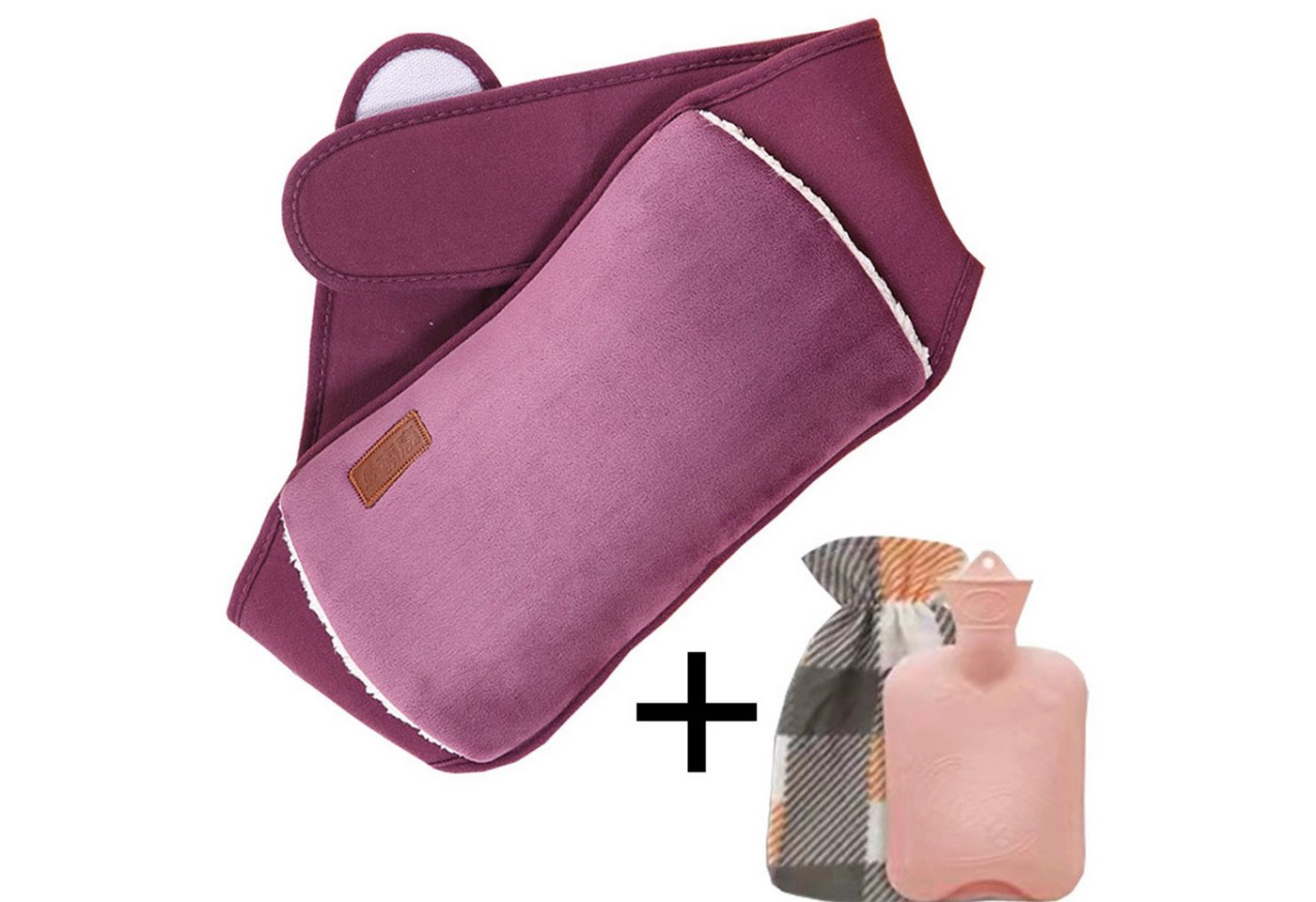 Jumpeak Wärmflasche Wärmflaschen,Wärmflaschengürtel,wärmflasche mit bezug,wärmflasche groß, (Set, 3teiliges Set,Gürtellänge 120 cm,Wärmflaschenlänge 27 cm,Breite 16 cm), wärmflasche tier,wärmflasche kinder,Mehrere Stile,Mehrere Farben von Jumpeak