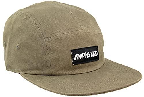 Jumping Bird 5 Panel Cap für Skater und Surfer Unisex Bristen • Baseball Cap für Damen & Herren • Individuell verstellbar und leicht abwaschbar von Jumping Bird