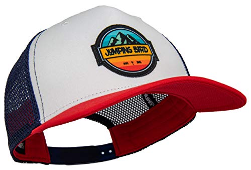 Jumping Bird Trucker Cap mit Mesh-Netz Unisex Dreispitz • Retro Mesh Cap in USA Style • Individuell verstellbar und leicht abwaschbar von Jumping Bird