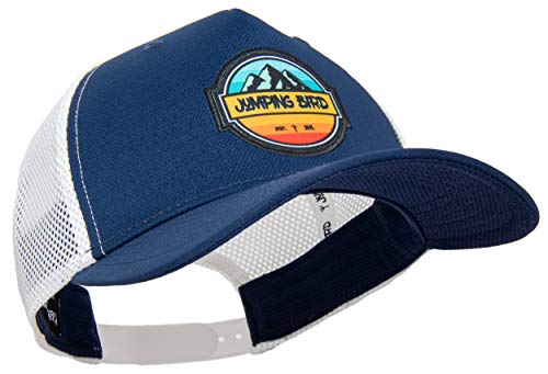 Jumping Bird Trucker Cap mit Mesh-Netz Unisex Nebelhorn • Retro Mesh Cap in USA Style • Individuell verstellbar und leicht abwaschbar von Jumping Bird