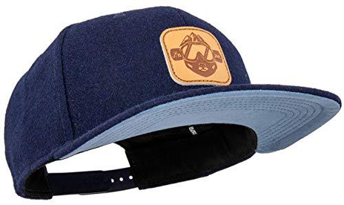 Jumping Bird Baseball Cap Unisex St. Anton • Outdoor Snapback Cap Snowboard • Individuell verstellbar und leicht abwaschbar • Kappe aus Filz Dunkelblau von Jumping Bird