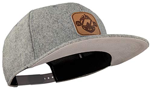 Jumping Bird Baseball Cap Unisex Hintertux • Outdoor Snapback Cap Snowboard • Individuell verstellbar und leicht abwaschbar • Kappe aus Filz Hellgrau von Jumping Bird