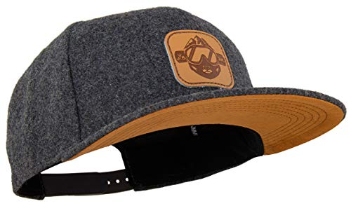 Jumping Bird Baseball Cap Unisex Leogang • Outdoor Snapback Cap Snowboard • Individuell verstellbar und leicht abwaschbar • Kappe aus Filz Dunkelgrau von Jumping Bird