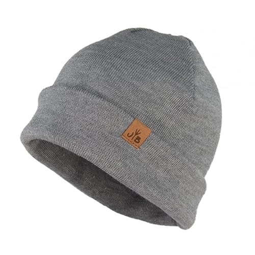 Jumping Bird Mütze Unisex Diedamskopf • Outdoor Beanie • Passend für jeden Kopf und leicht abwaschbar • Strickmütze aus Wolle Grau von Jumping Bird