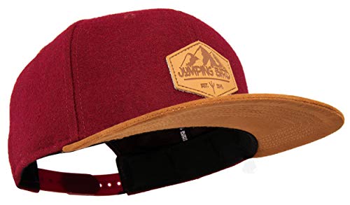 Jumping Bird Baseball Cap Unisex Mont Fort • Outdoor Snapback Cap • Individuell verstellbar und leicht abwaschbar • Kappe aus Filz Rot von Jumping Bird