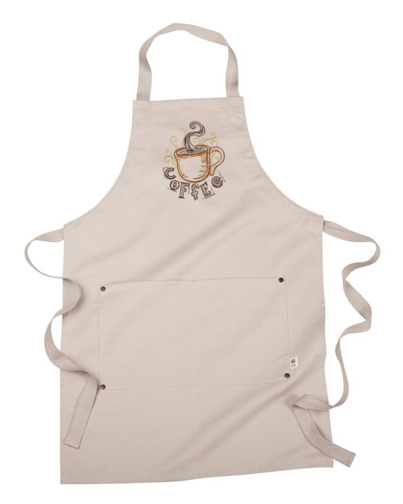 Lustige Kaffee-Schürze, Servierschürze, Kaffee-Jitters Bestickte 8 Unzen Bio-Baumwolle, Schürze Aus Recyceltem Polyester von JumpingJackalope