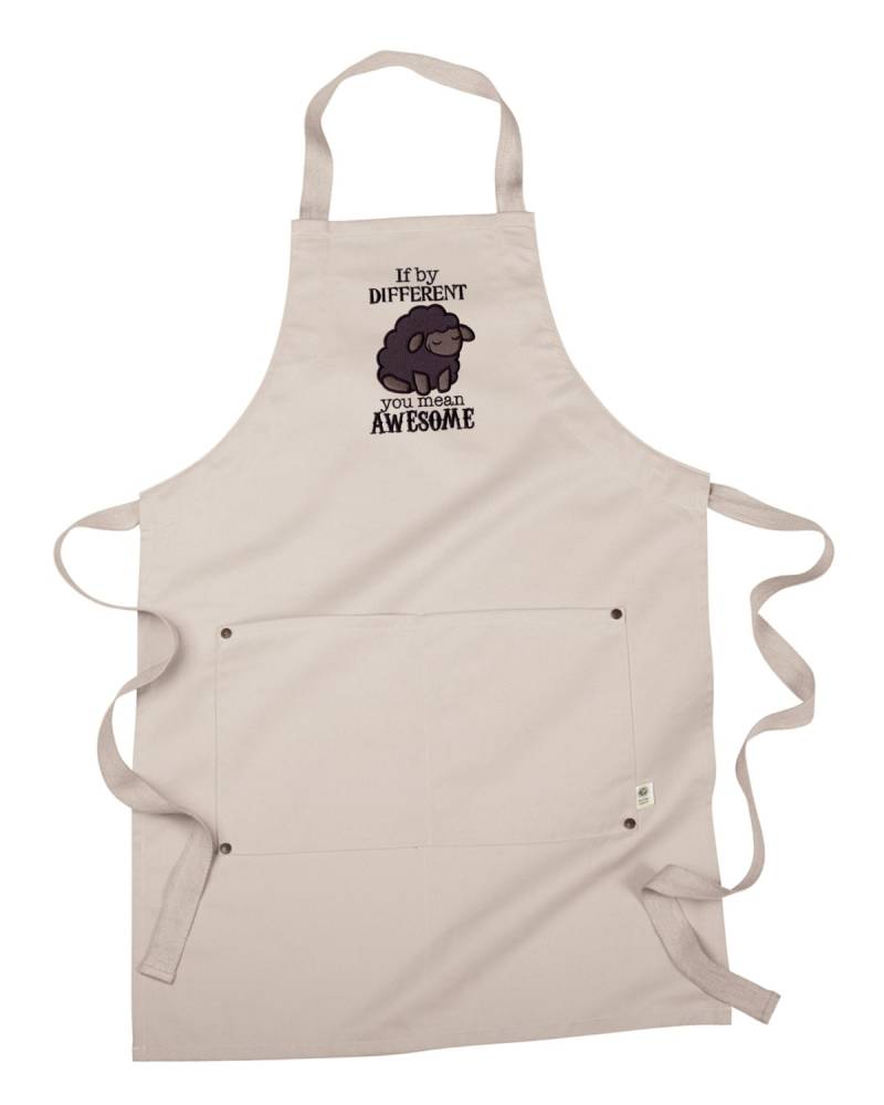 Lustige Schwarze Schaf Schürze, Witz Super Bestickte 8 Unzen Bio-Baumwolle, Recycelte Polyester Schürze von JumpingJackalope