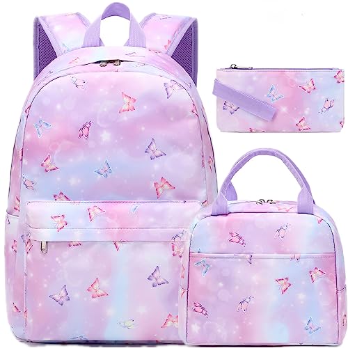 Jumpopack Rucksack Schule Teenager Mädchen Schulrucksack Mädchen Teenager Schultasche für Kinder Mädchen Rucksack Schmetterling Mädchen von Jumpopack