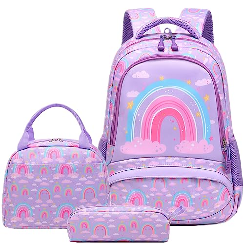 Jumpopack Schulrucksack Mädchen Teenager Kindergarten Rucksack für Mädchen Kinder Rucksäcke Schultaschen-Sets Rucksack mit Brustgurt von Jumpopack