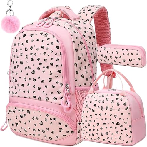 Jumpopack Schulrucksack Schultaschen Glitter Rucksack Schule Mädchen Kinder Schultasche Schulranzen Set Kinderrucksäcke mit Brustgurt von Jumpopack