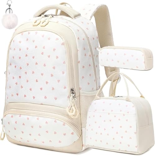 Jumpopack Schultasche Schulertaschen Set Schulranzen Kinder Glitter Rucksack Mädchen Schule Kinderrucksäcke mit Brustgurt von Jumpopack