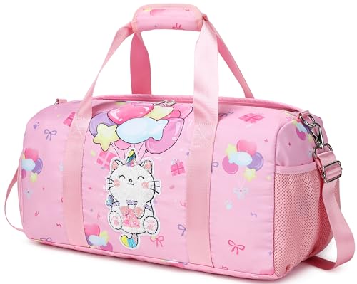 Reisetasche Kinder Sporttasche Schwimmtasche Mädchen Tanztasche Kinder Trainingstasche mit Schuhfach und Nassfach von Jumpopack