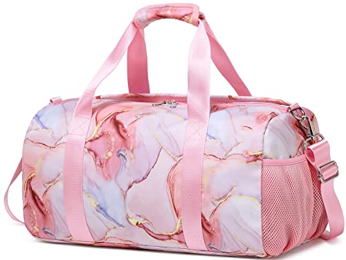 Reisetasche Mädchen Kinder Sporttasche Trainingstasch Schwimmtasche Kinder Weekend Bag Tanztasche Gym Bag mit Schuhfach von Jumpopack