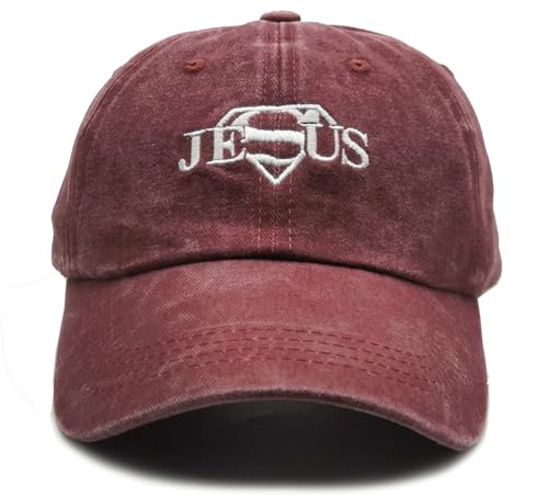 Baseballkappe mit christlichem Jesus-Kreuz, verstellbar, gewaschen, Sport, Outdoor, Glaube, Hoffnung, Snapback, Burdungy, Einheitsgröße Baseballkappe mit christlichem Jesus-Kreuz, verstellbar, gewaschen, Sport, Outdoor, Glaube, Hoffnung, Snapback, Burdungy, Einheitsgröße von Jumsky